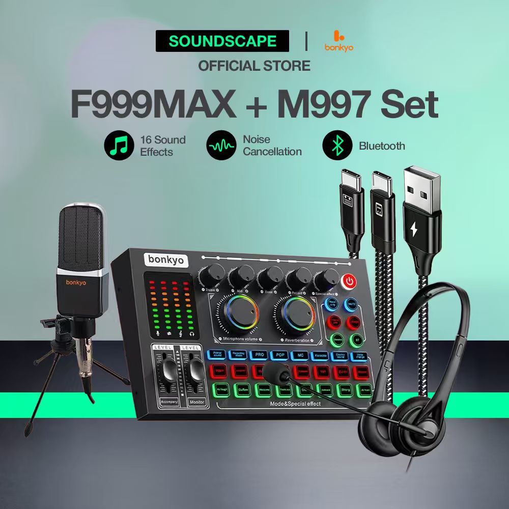 Jual Soundscape bonkyo COD F999MAX SET sound card live broadcast ...