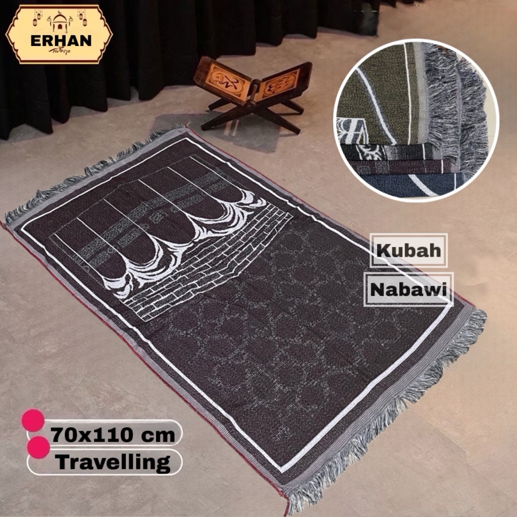 Sajadah ERHAN TURKIYE 70x110 cm Halus Lembut Jumbo Dewasa Sajadah Traveling Souvenir Umroh Termurah