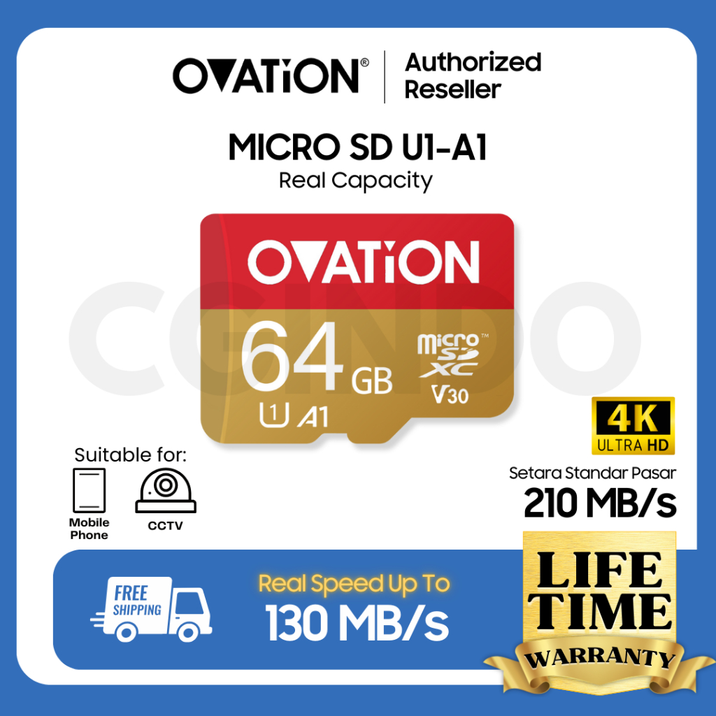 Jual OVATION Micro SD 64GB Microsd U1 A1 UHS-III Kartu Memori Extreme ...