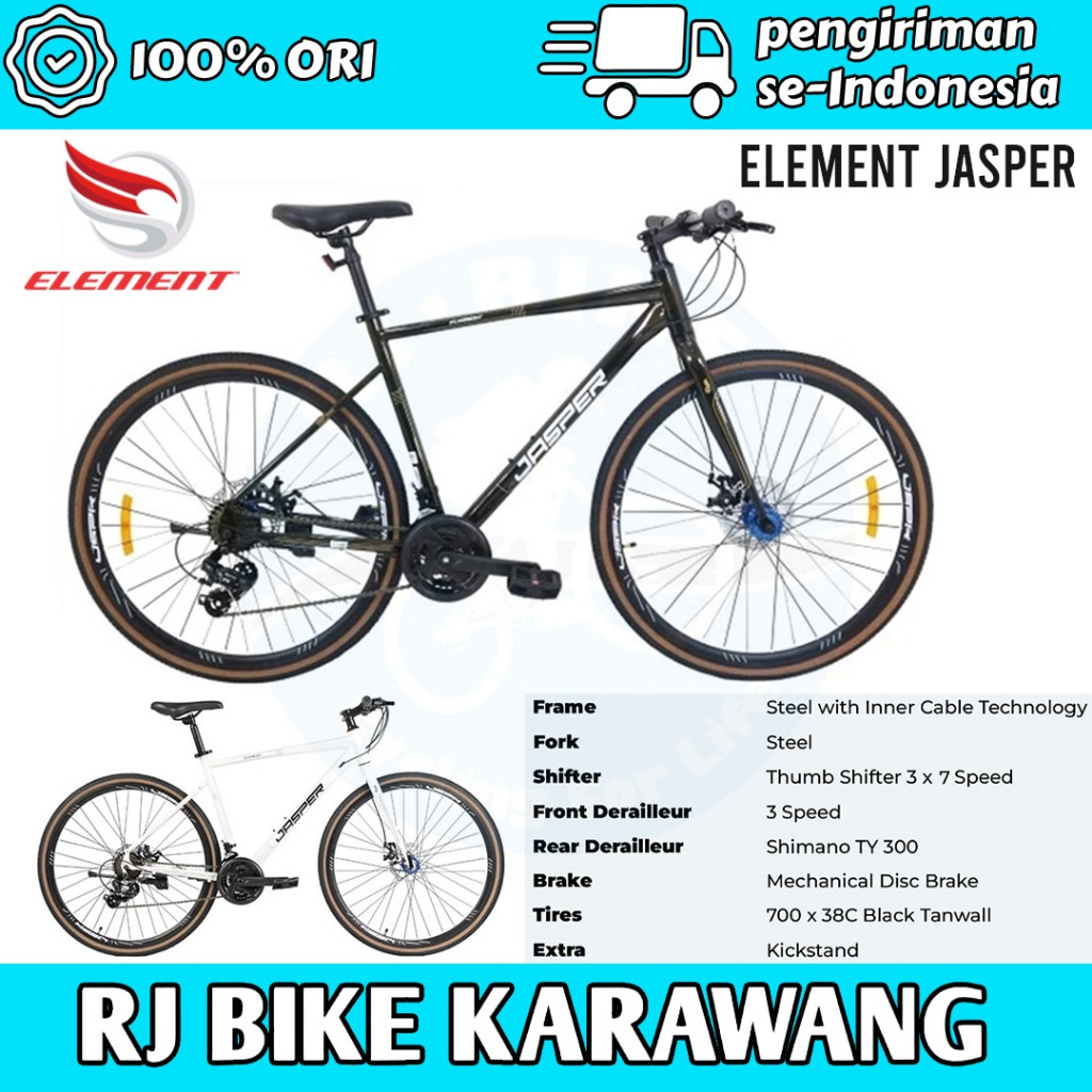 Jual Sepeda Hybrid Gravel 700c Element Jasper TERBARU 24speed dan ...