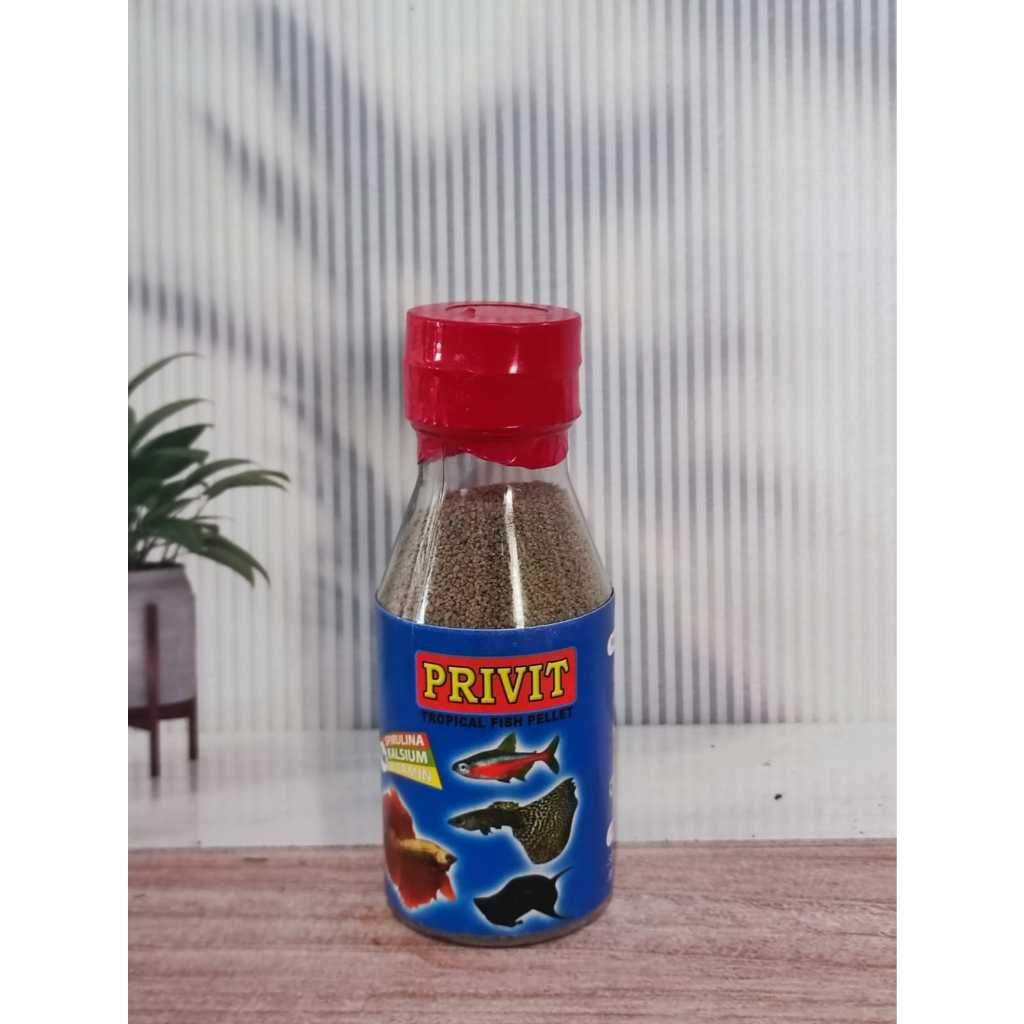 Jual PRIVIT Pelet Halus & Kasar Pakan Ikan Hias Cupang guppy Udang Hias ...