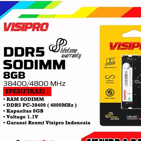 Jual sodim ddr5 8gb visipro RAM MEMORY VISIPRO DDR5 8 GB 4800MHz PC ...