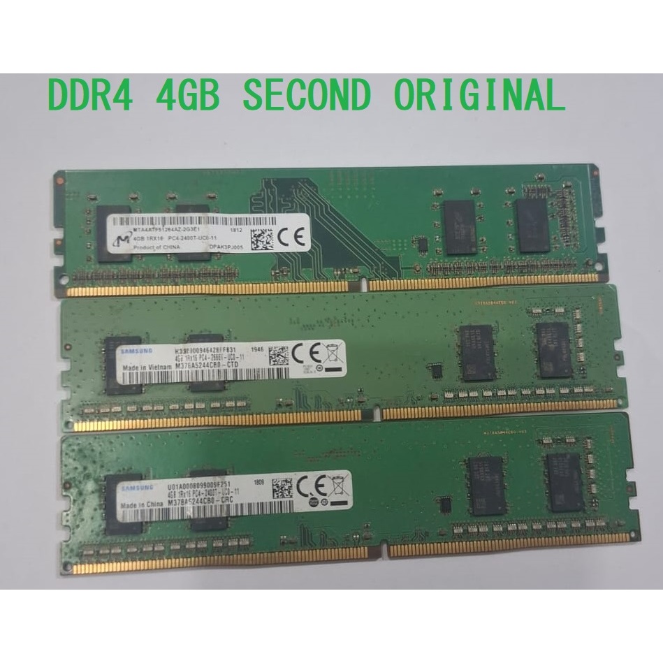 Jual Ram PC ddr4 4GB 8GB 16GB Longdimm Bekas Original 100% | Shopee ...