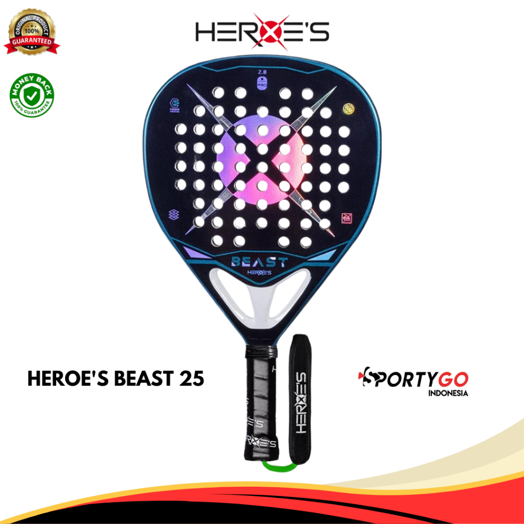 Jual Padel Racket HEROE'S Beast 25 | Raket Padel Heroes | Shopee Indonesia
