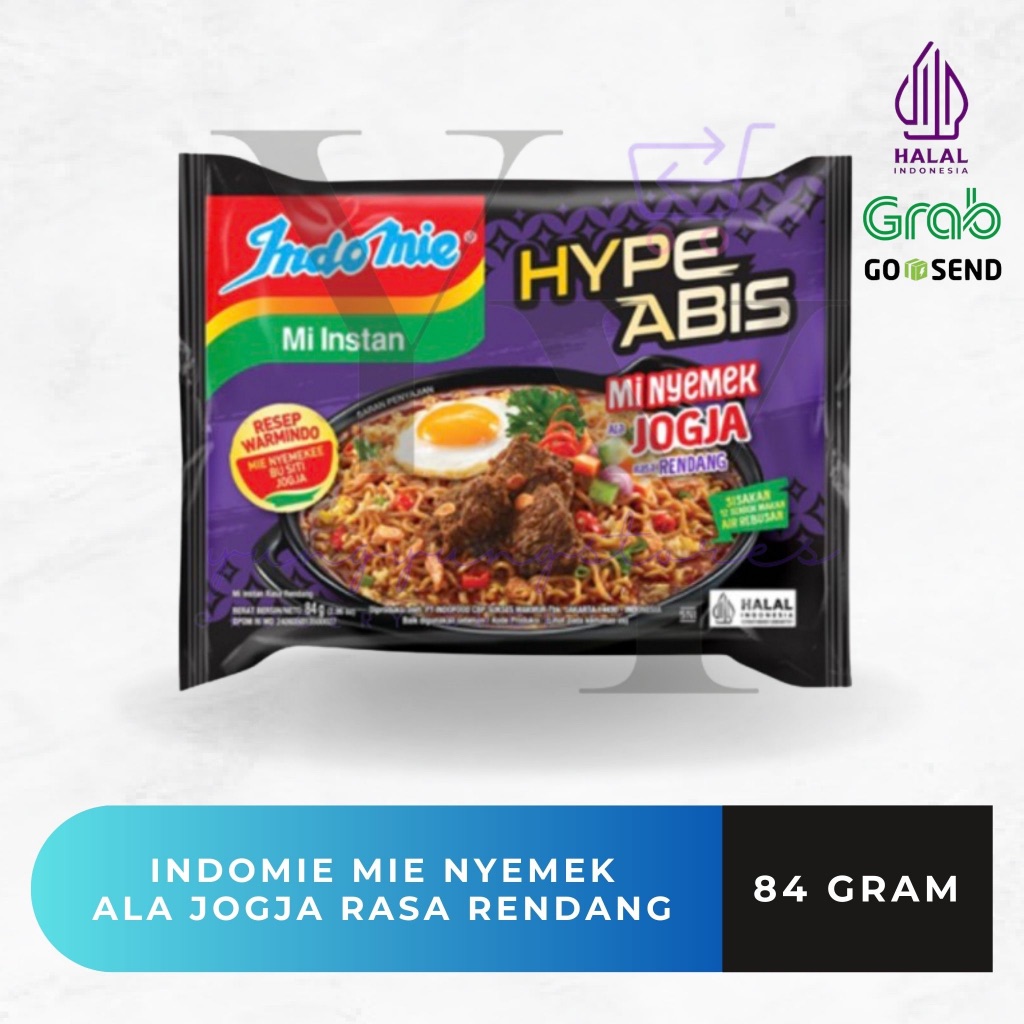 Jual [SATUAN] Indomie Hype Abis Mie Nyemek Ala Jogja Rasa Rendang 84 ...