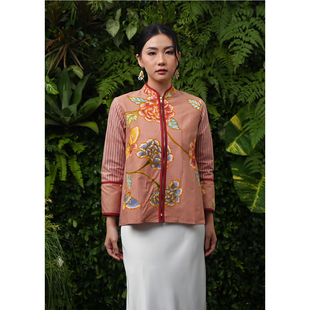 Jual NONA RARA - Vivare Encim T4952, Baju kerja batik blouse wanita ...