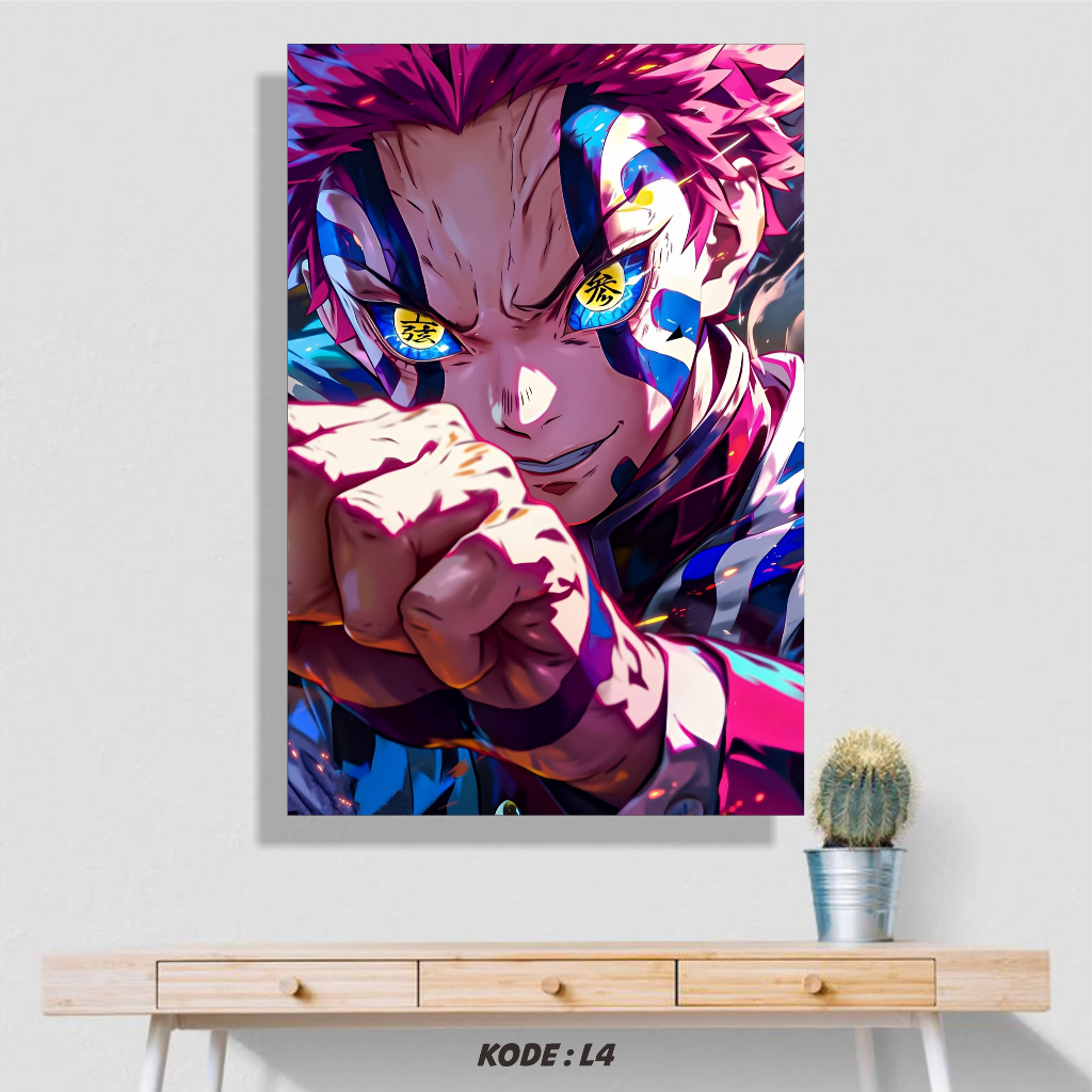 Jual Walldecor Anime Demon Slayer Akaza Kimetsu No Yaiba Hiasan Dinding ...