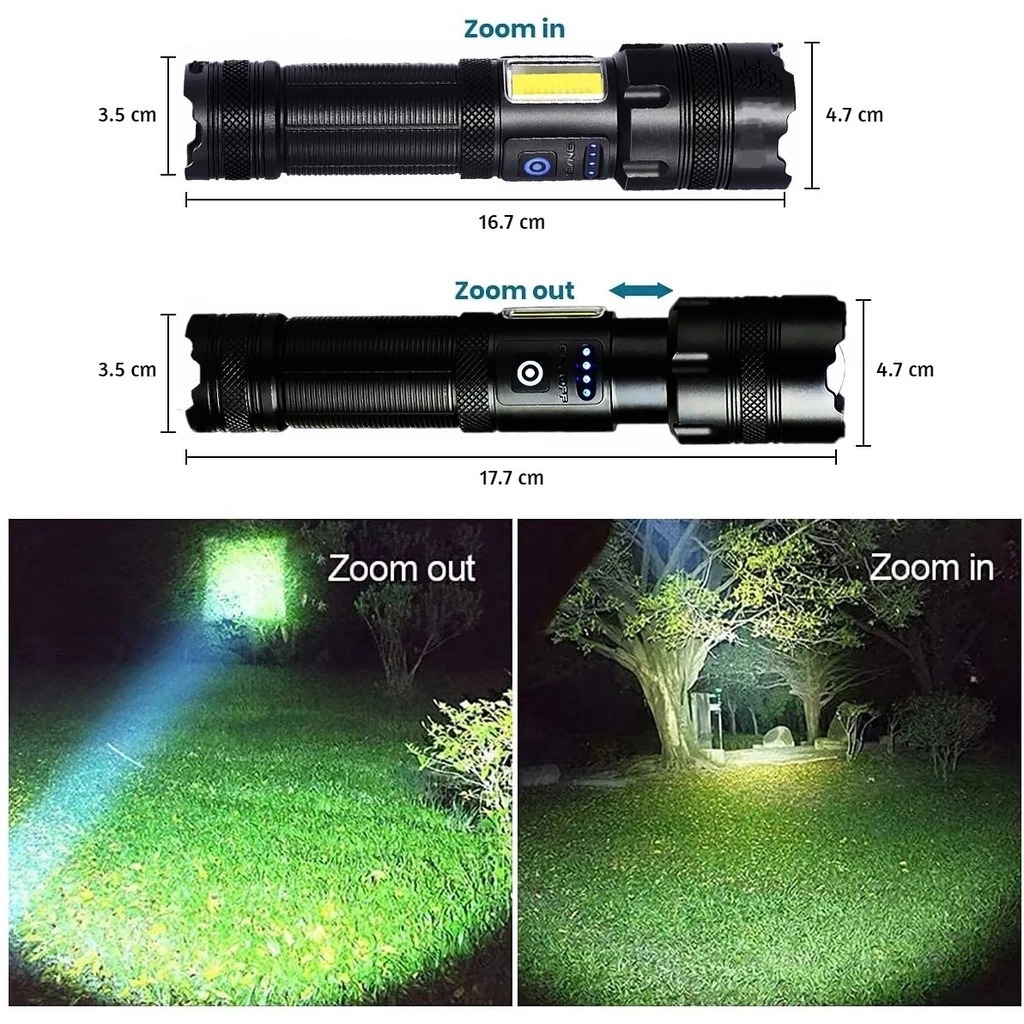 Jual Senter SWAT LED XHP-70 Super Terang 90000 Lumens Jarak Jauh ...