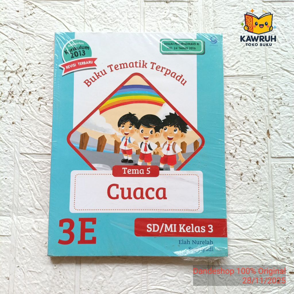Jual Buku Tematik Terpadu 3E Tema 5 Cuaca SD MI Kelas 3 (Kurikulum 2013 ...