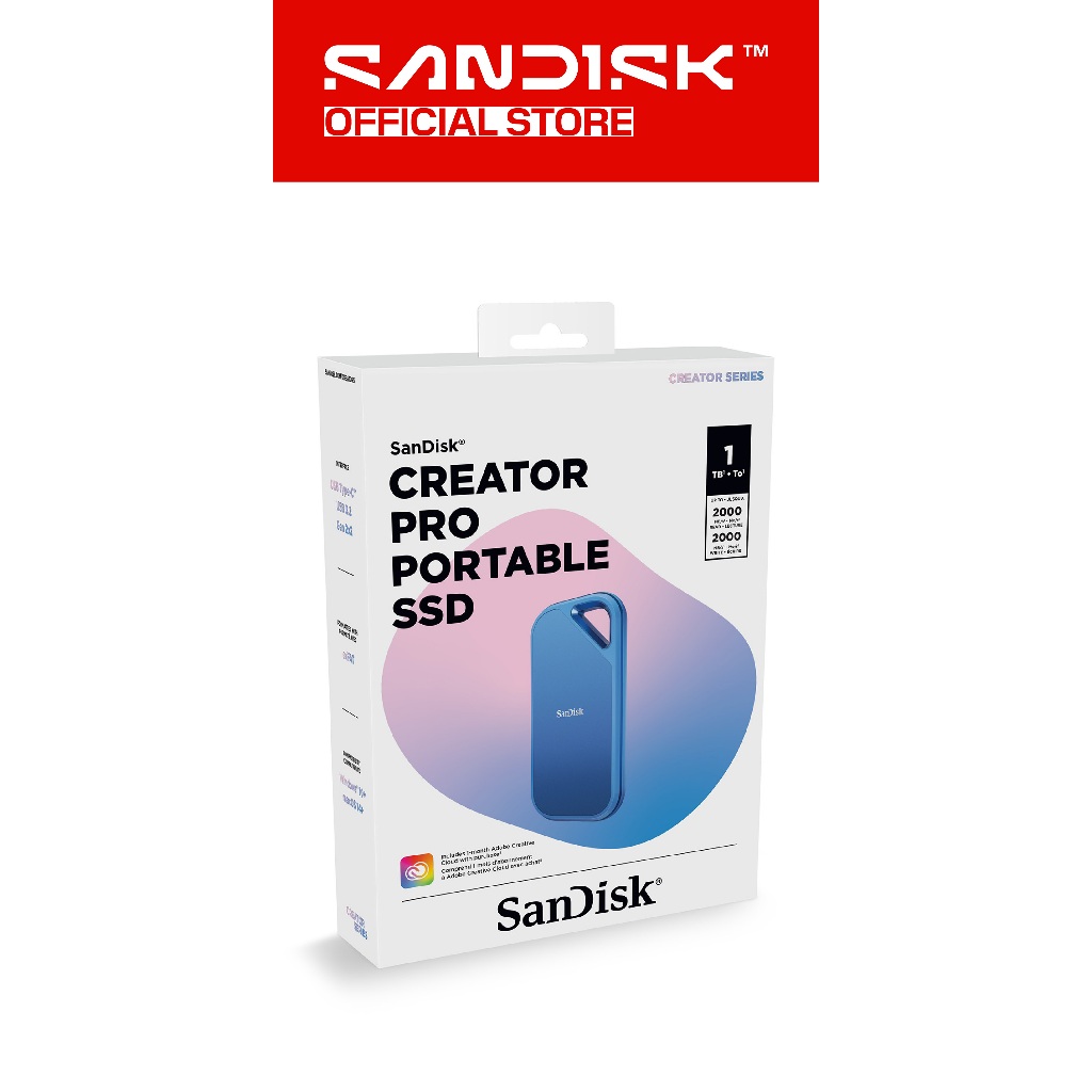 SANDISK Creator Pro Portable SSD E81C 1TB / 2TB / 4TB USB 3.2 (Up to 2000MB/s) (5)