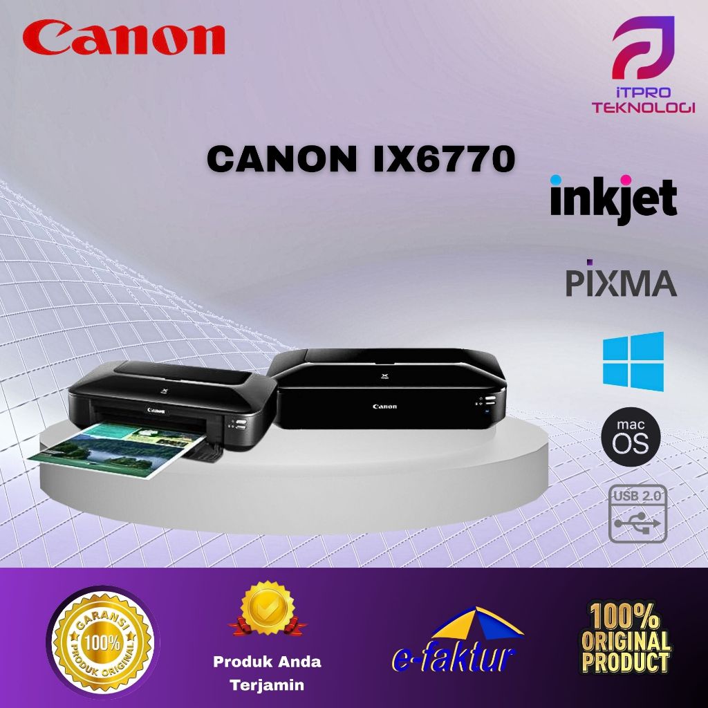 Jual Printer Inkjet Canon PIXMA IX6770 / IX6870 Single Function A3 ...