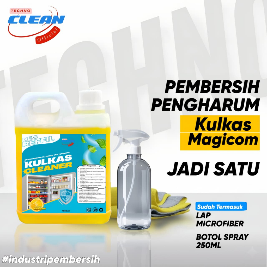 Jual TECHNO CLEAN PEMBERSIH KULKAS DAN MAGICOM 1 LITER GRATIS BOTOL ...