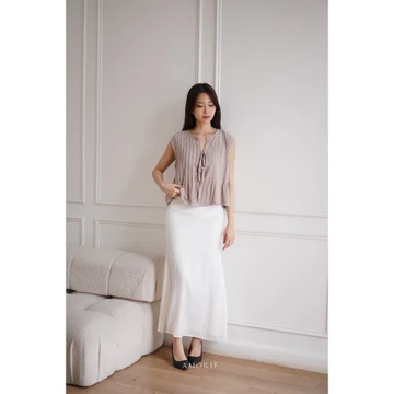 AMORIE Mermaid Satin Skirt Bawahan Wanita Rok Satin Wanita