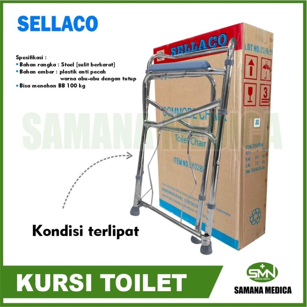 Jual commode chair beroda/kursi duduk toilet/kursi toilet/kursi bab ...