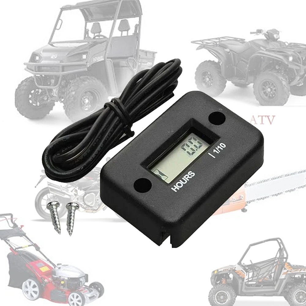 Jual Digital Hour Meter HourMeter DC 12V 10V-80V WaterProof Excavator ...