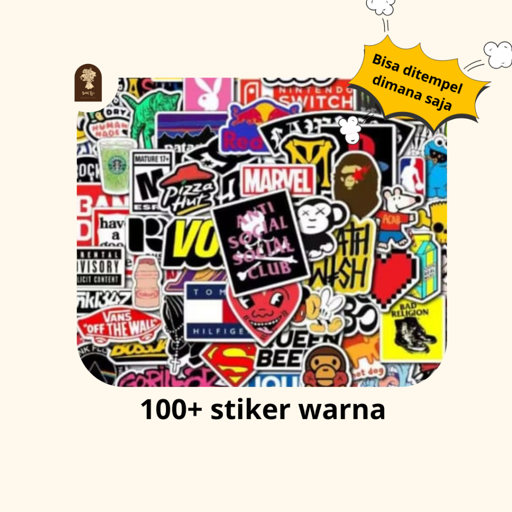Jual 100+ Stiker Warna Random Kekinian | Koleksi Stiker Kekinian | Bisa ...