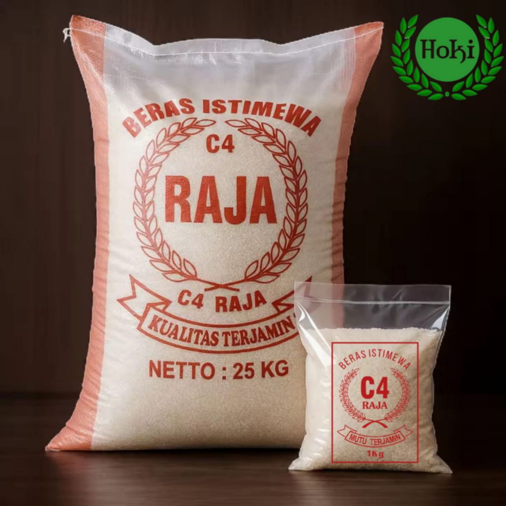 Jual BERAS C4 RAJA 1KG MUTU TERJAMIN,BERAS PULEN BERKUALITAS | Shopee ...
