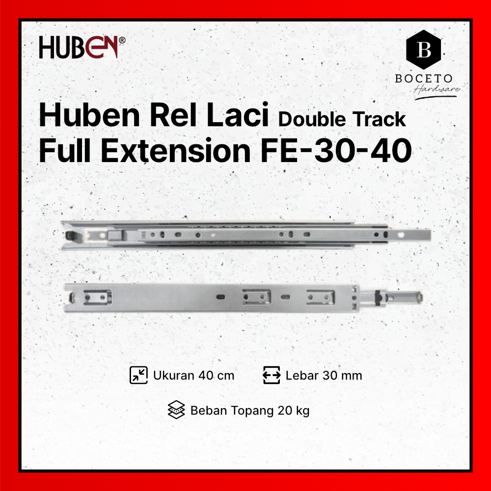 Jual Rel Laci Huben Ball Bearing FE30-40 - Rel Laci Double Track Slow ...