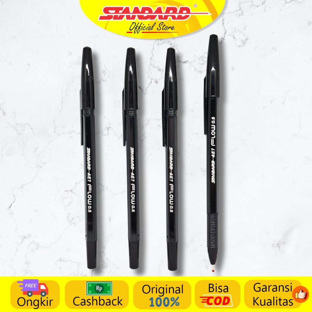 Standard -  Pulpen AE7 Flow 0.5 ( Alat Tulis / Pen / Ballpoint / Pena ) (4)