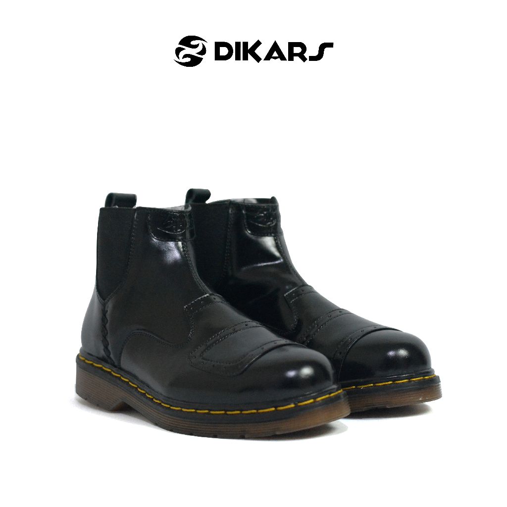 Jual DIKARS - Geena Black Sepatu Chelsea Boots Pria Wanita Kulit Asli ...