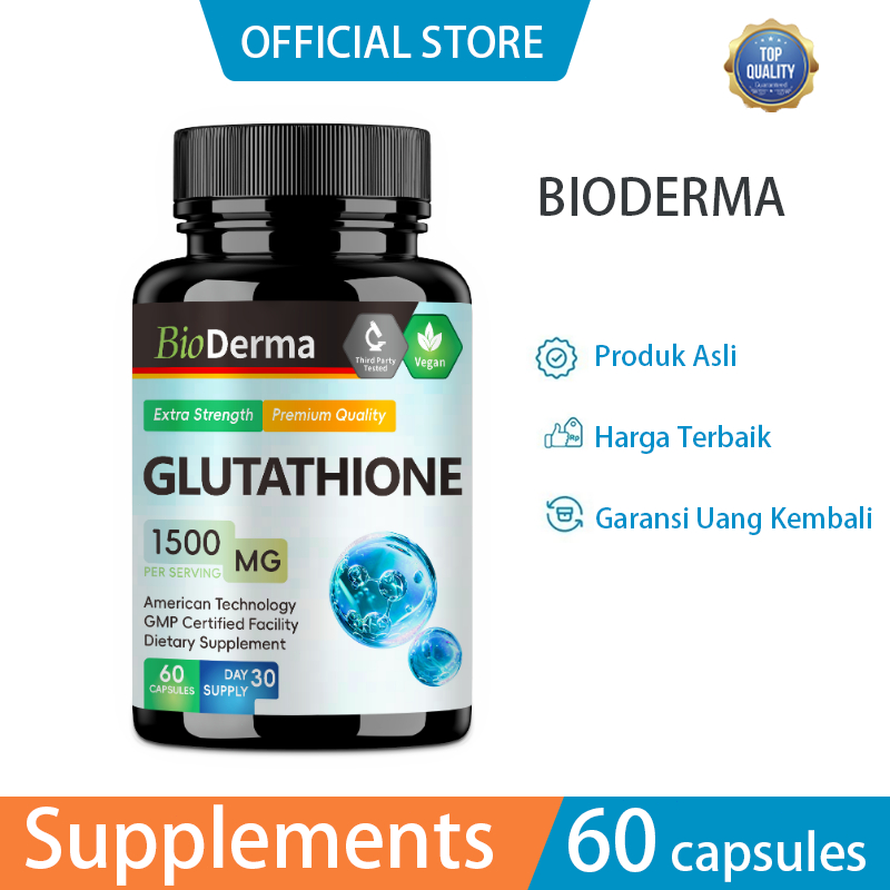 bioderma glutathione Jual Glutathione Bioderma, jaga kesehatankulit, lawan penuaan dini, ideal  untukharian 60 kapsul