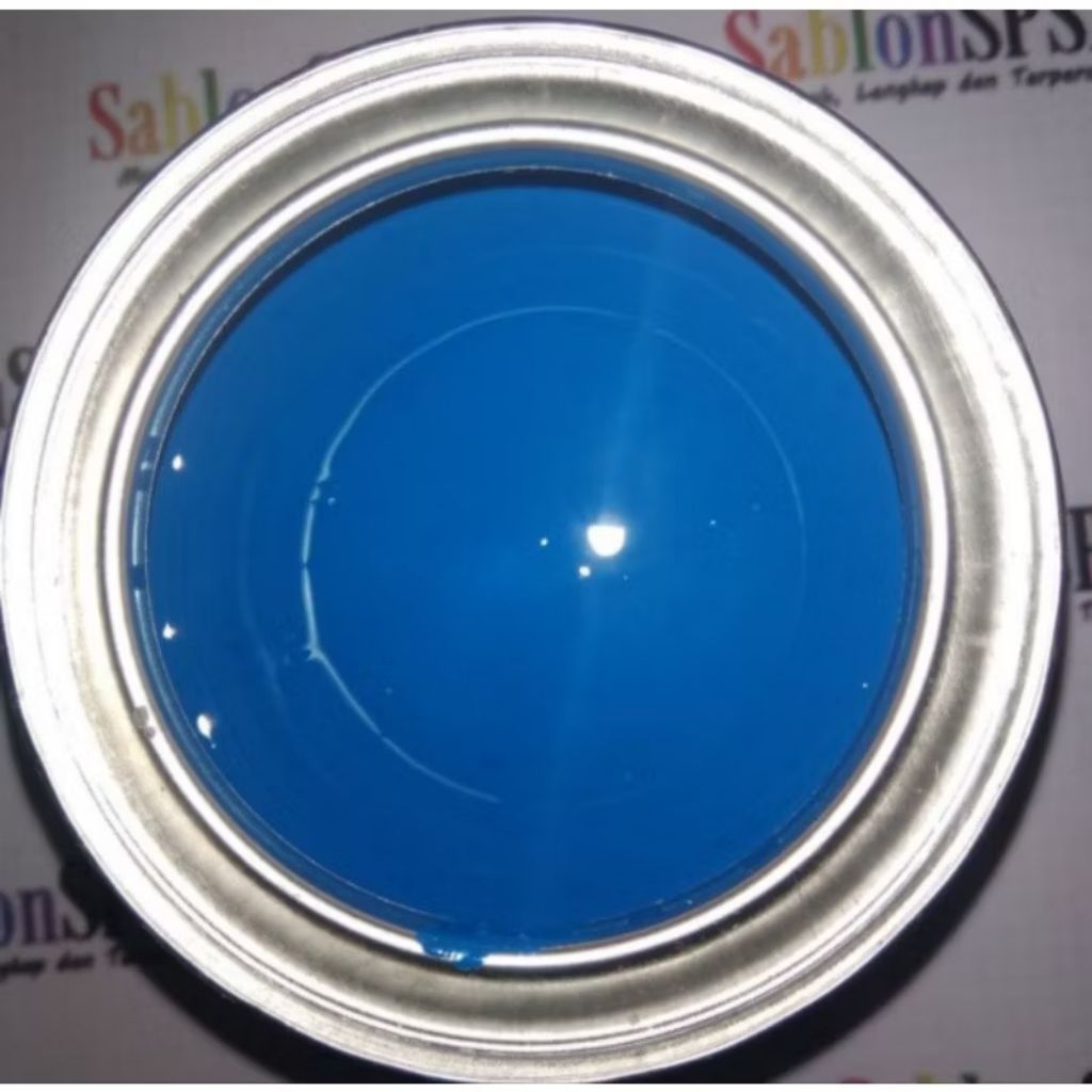 Jual TINTA SABLON PVC SOLVENT BASED 1 KG PEACOCK BLUE KERTAS VINYL ...