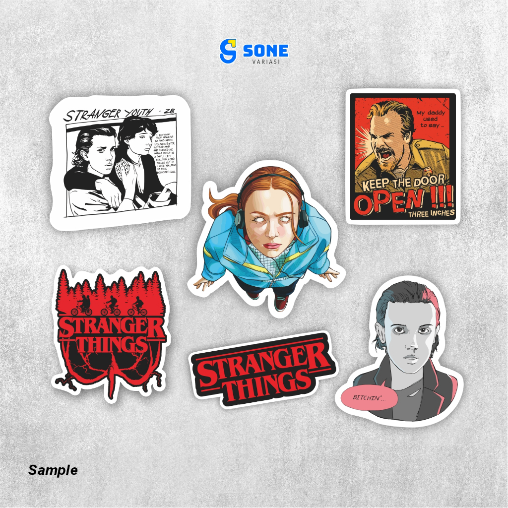 Jual Stiker Stranger Things Aesthetic | Sticker Series Retro Karakter ...