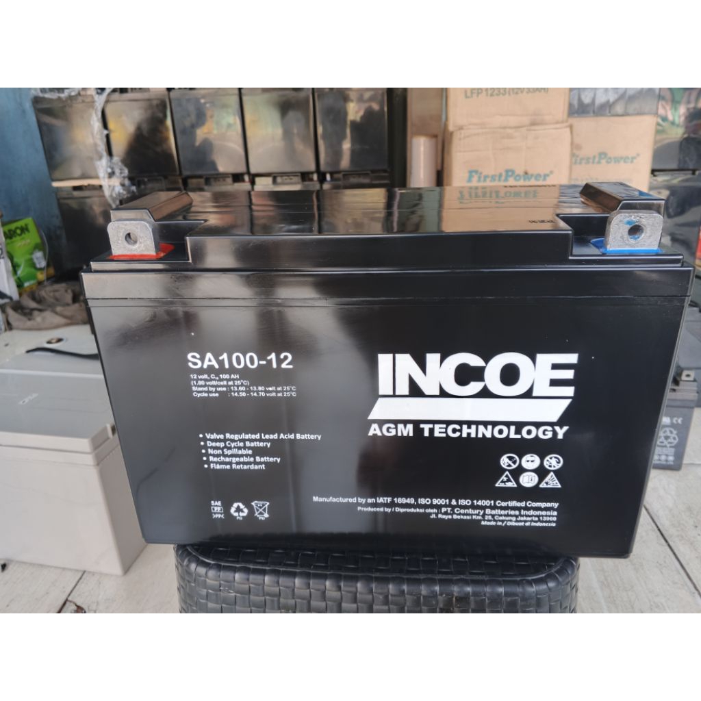 Jual battery vrla INCOE 100-12 (12v-100ah) | Shopee Indonesia