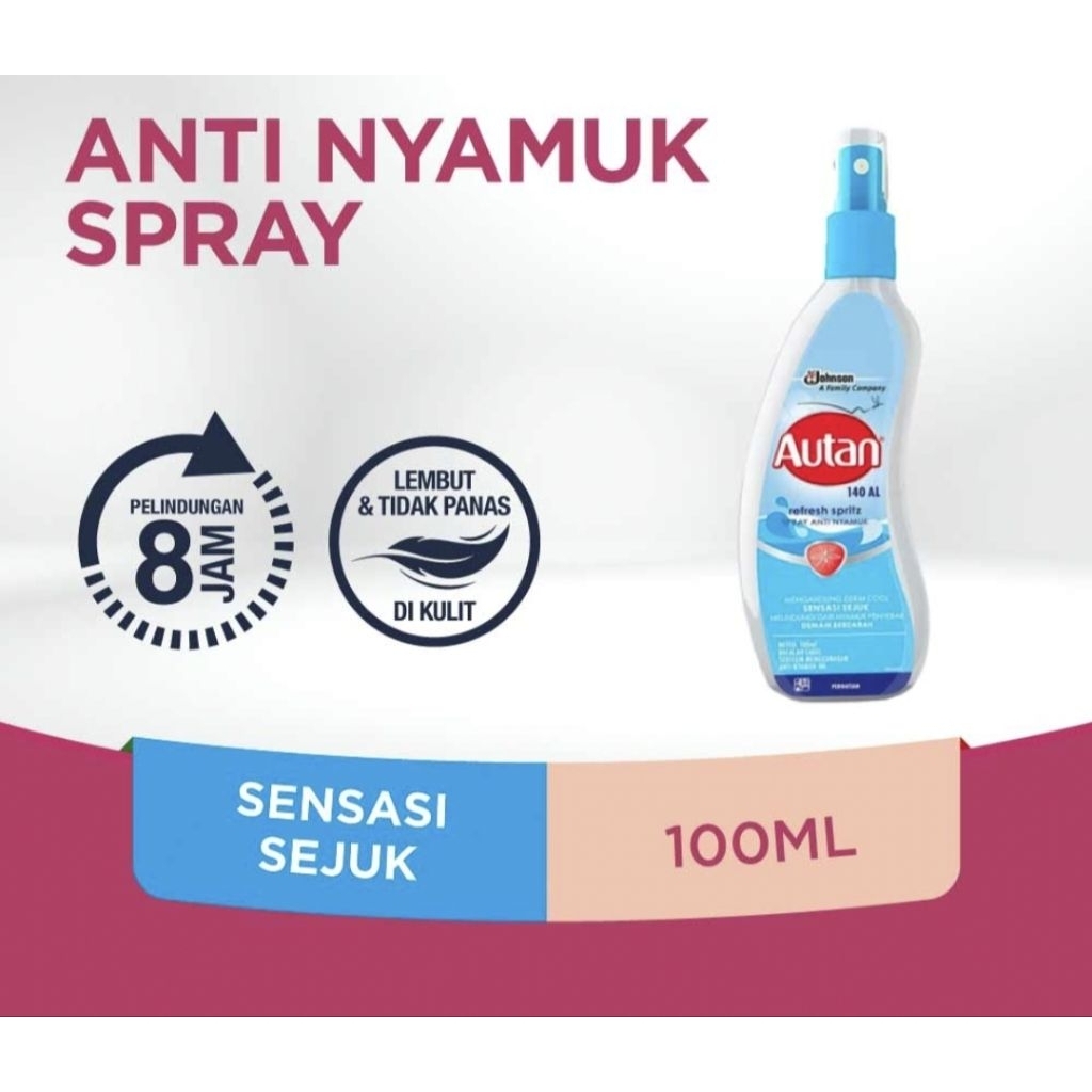 Jual Spray Autan Anti Nyamuk Refresh Spritz 100ml | Shopee Indonesia