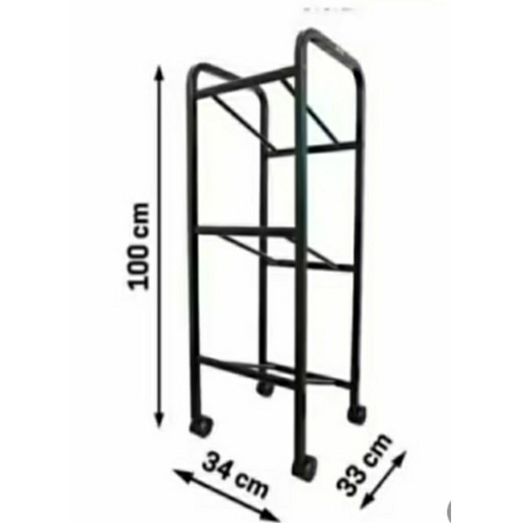 Jual RAK GALON SUSUN /besi kokoh dengan ukuran 2/3/4/susun Tampa roda ...