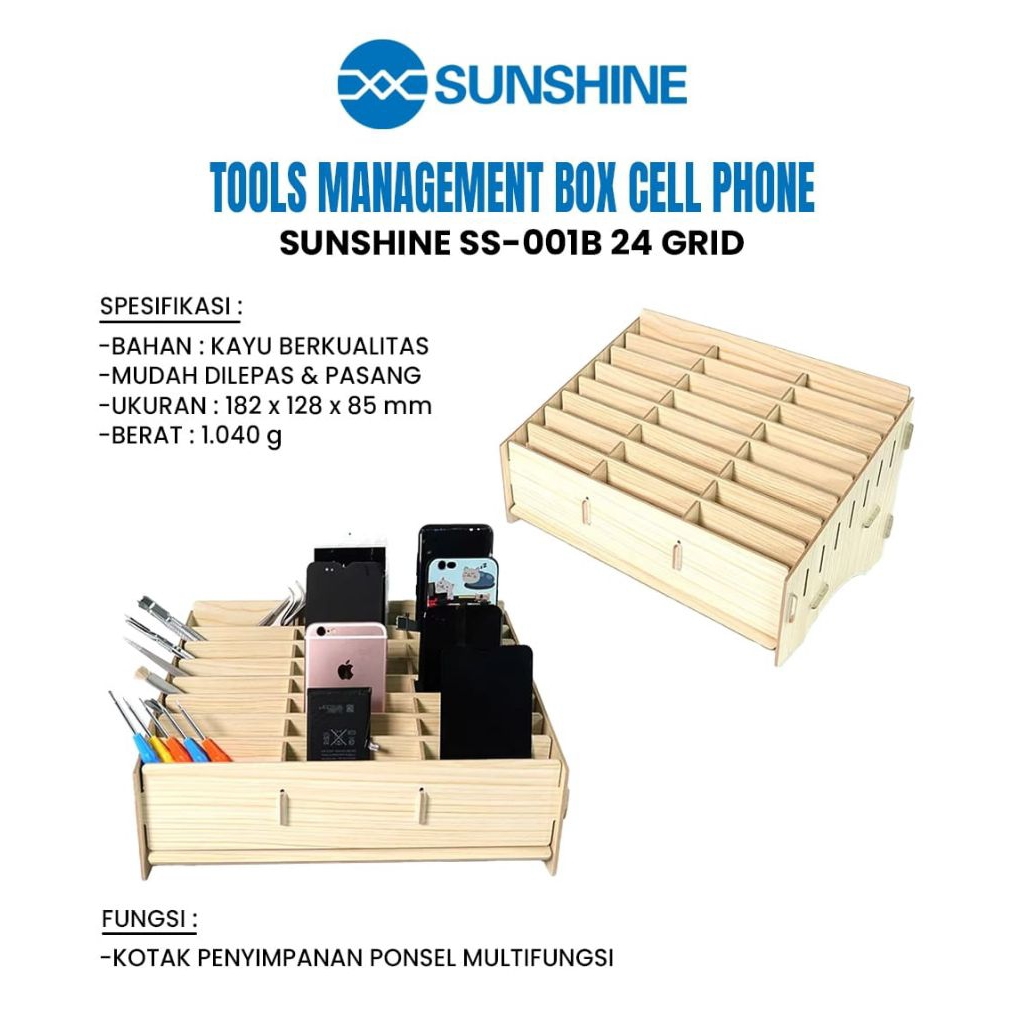 Jual RAK HANDPHONE MULTIFUNGSI / MANAGEMENT BOX CELL PHONE SUNSHINE SS ...