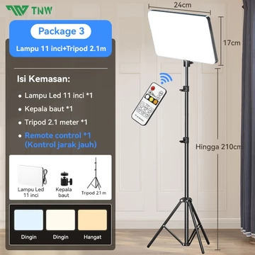 TNW 11 Inch LED Video Light Lampu Foto Studio Lighting Lampu Panel With Tripod Untuk Live Vlog
