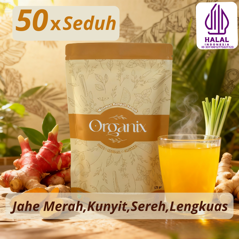 Ramuan Organix Minuman Serbuk Herbal Untuk Asam Lambung Mag Gerd Diet Detox Promil Cinta JSR Zaidul Akbar