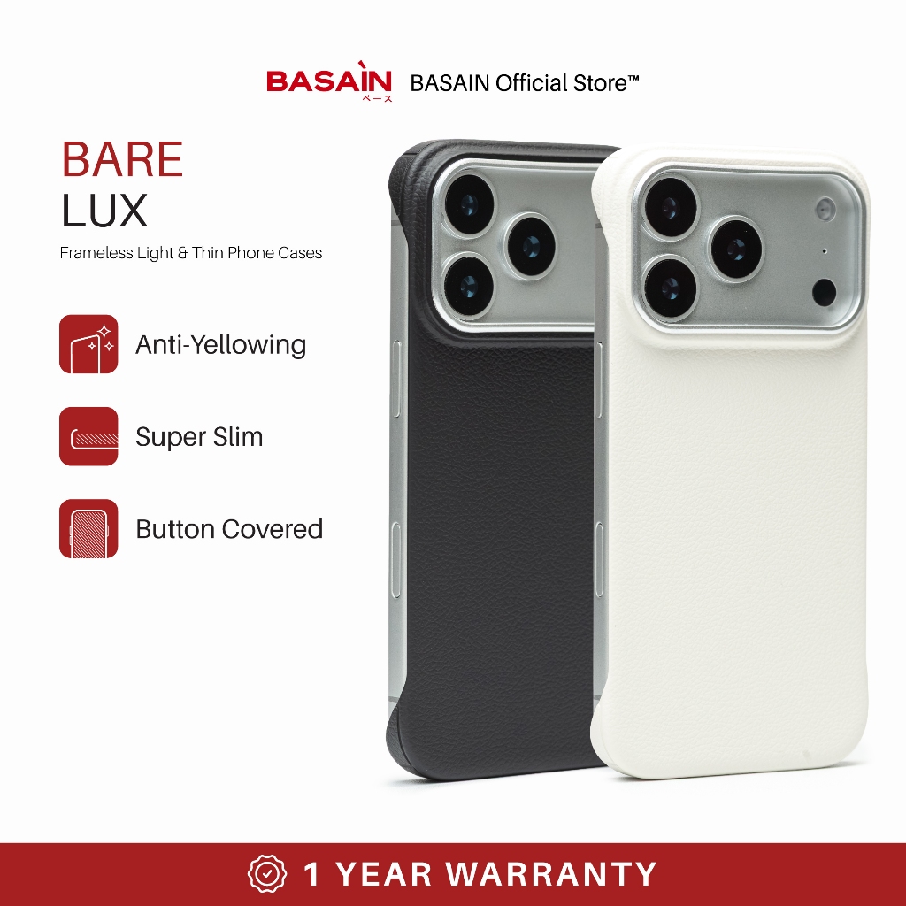 Jual BASAIN Casing iPhone 17/Air/Pro/Max BARE LUX Case | Frameless ...
