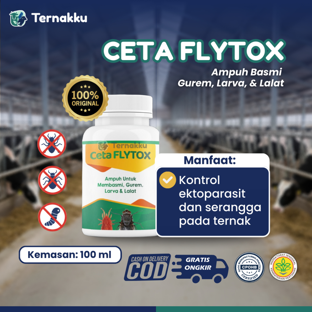 Jual CETA FLYTOX 100 mL - Pembasmi Gurem Larva Lalat Kandang Ternak ...