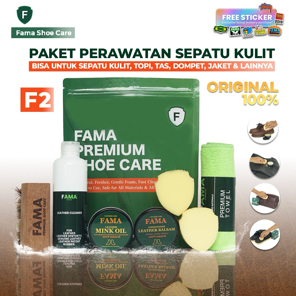 Jual FAMA-Paket Leather Care F2-Perawatan Sepatu Kulit-tas-dompet-jaket ...