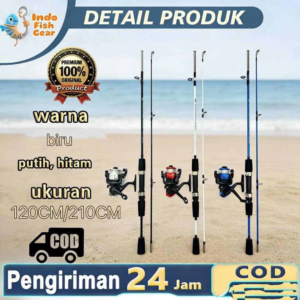 Set Pancing Lengkap Murah Pancing 1 Set Lengkap Kuat COD Set Alat Pancing Murah Pancing 1 Set Murah Dan Kuat 1.2m 2.1m 2