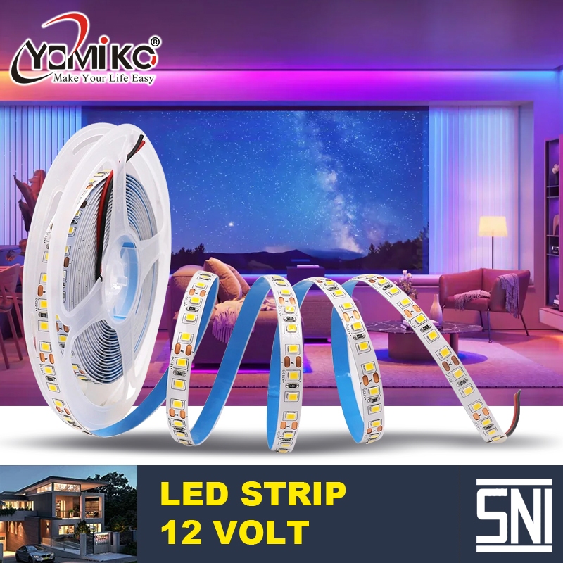 Jual Yomiko LED Strip 12 Volt 5 Meter / Lampu LED Strip 12V Indoor 120 ...