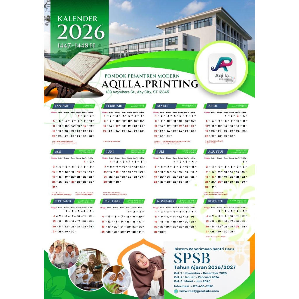 Jual KALENDER CUSTOM TAHUN 2026 BAHAN AC 260 | Shopee Indonesia