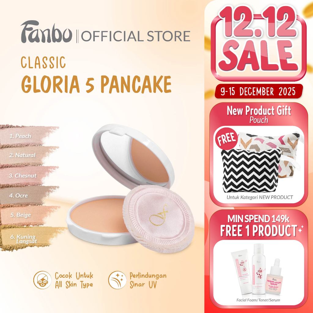 Jual Fanbo Gloria 5 Pancake Compact Powder (DP) - Zink Oxide membantu ...