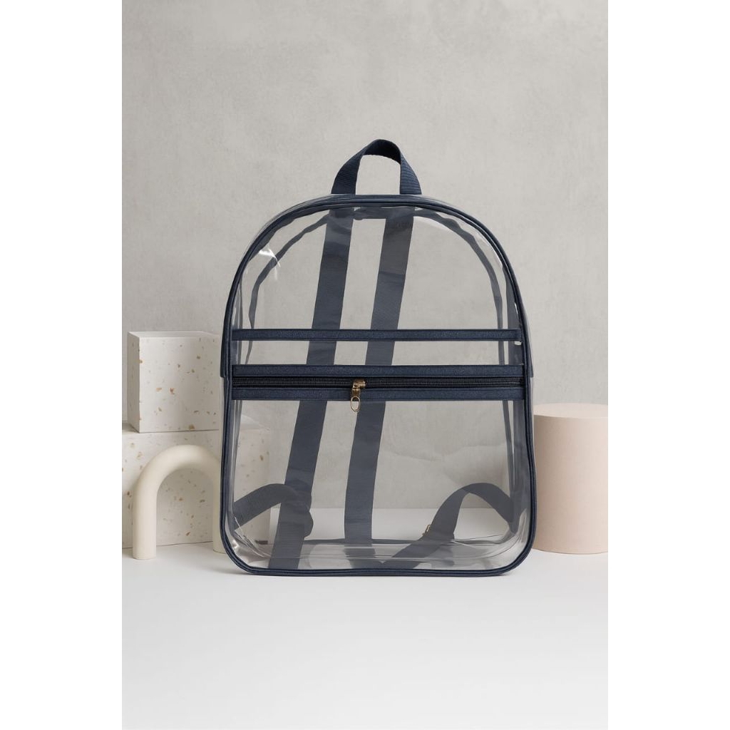 Jual BAGLIST ANGEL TAS RANSEL TRANSPARAN PVC MIKA BENING HANG OUT//TAS ...