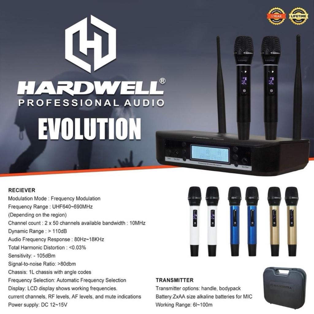 Jual Mic Wireless Hardwell Evolution Original 2 Microphone Pegang ...