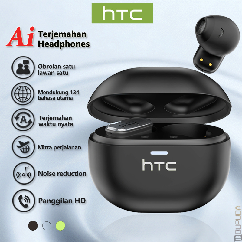 Jual HTC NE16 TWS Earbuds Bluetooth 6.0 AI Terjemahan 134 Bahasa Real ...