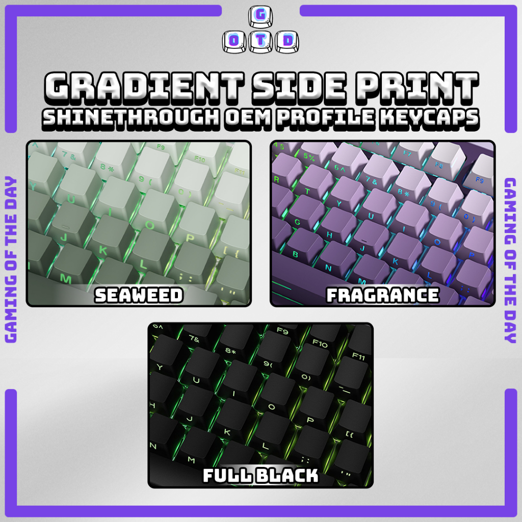Jual Gradient Keycaps with Side Letter Side Print by GOTD Mechanical ...