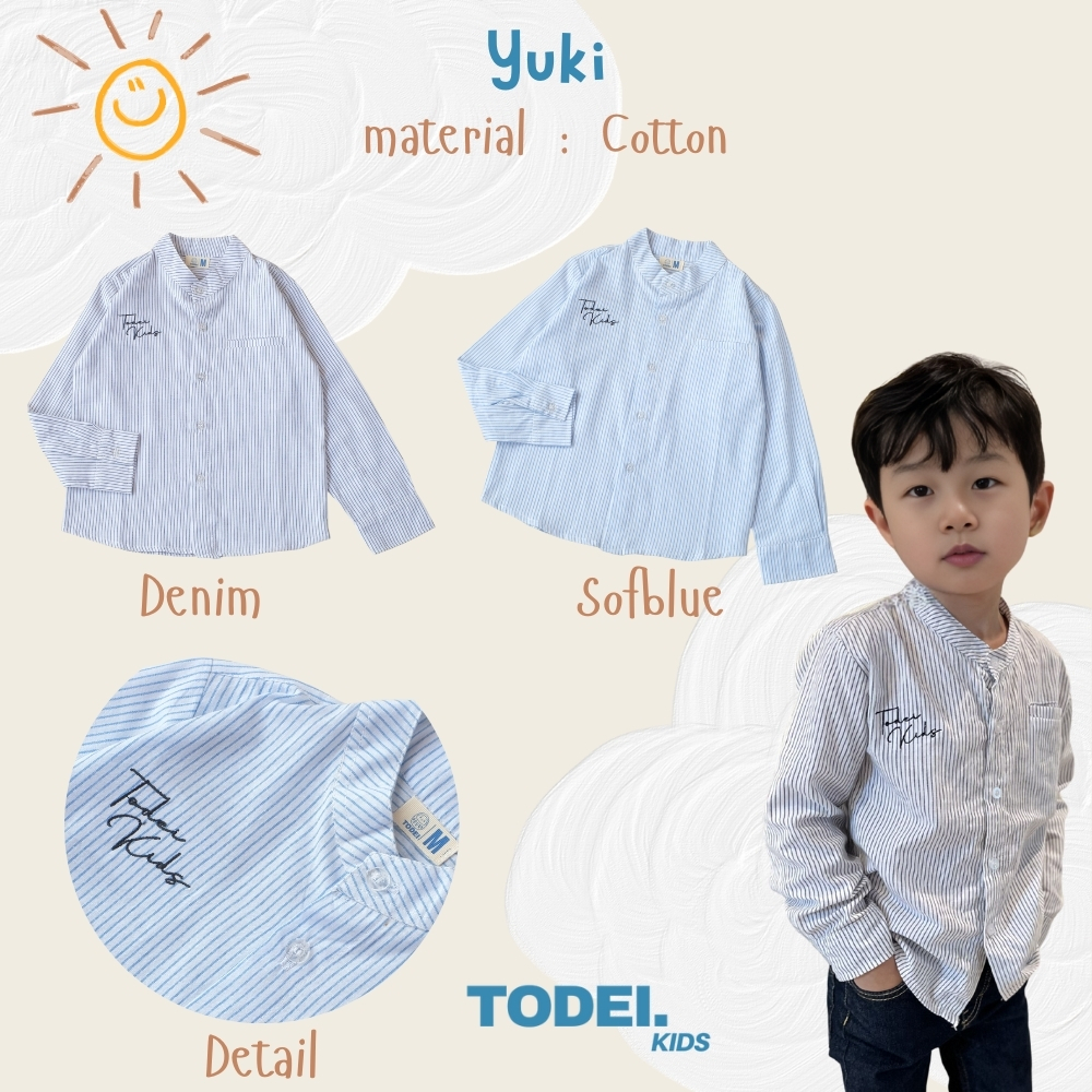 Jual Todei.kids Kemeja Yuki / Kemeja Salur Lengan Panjang Anak Laki ...