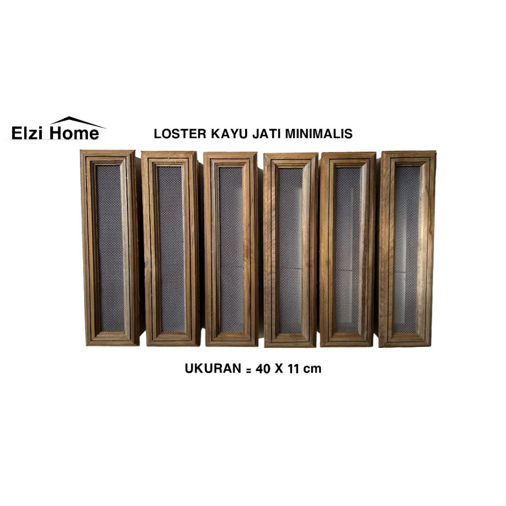 Jual Loster Minimalis Roster kayu jati asli moderen bentilasi udara 40 ...