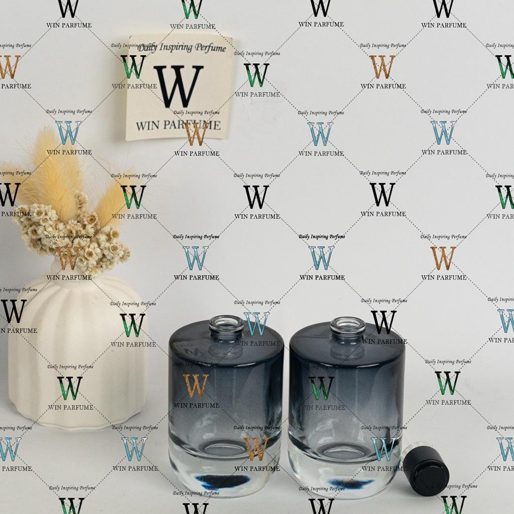 Jual LIMITED EDITION Botol Parfum Silinder Hitam Gradasi Clear Glossy ...