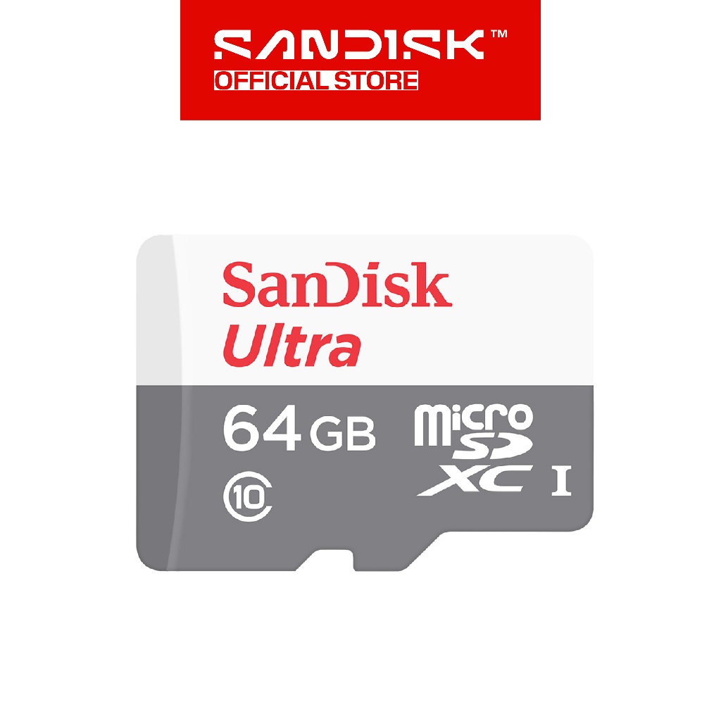 SANDISK microSDXC Ultra Card 64GB UHS-I (Up to 100MB/s) -  QUNR