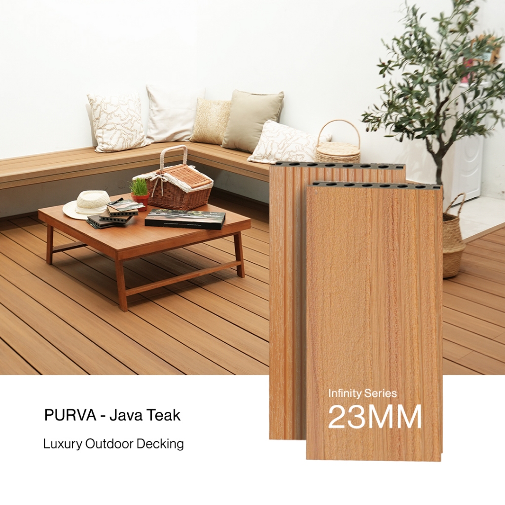 Jual PURVA WPC Decking Infinity Series 23 MM - Java Teak (Luxury ...