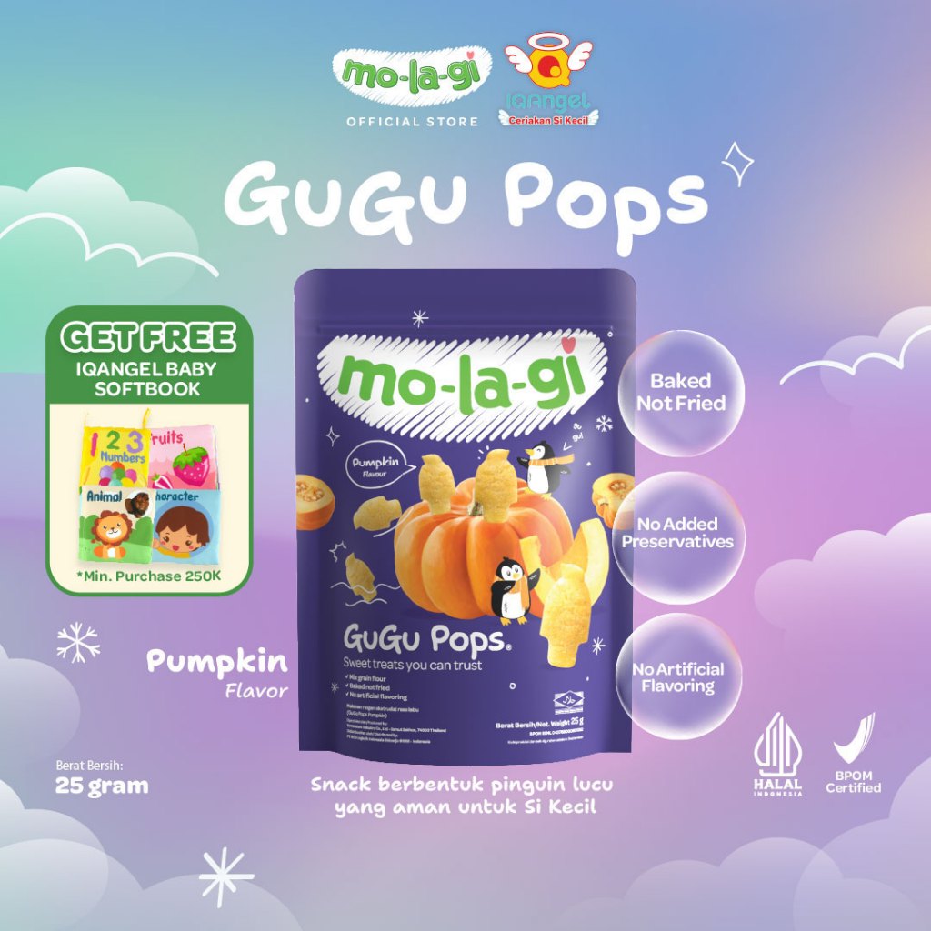 Jual Molagi - Gugu Pops Pumpkin 25gr - Snack Sehat Anak Rasa Labu ...